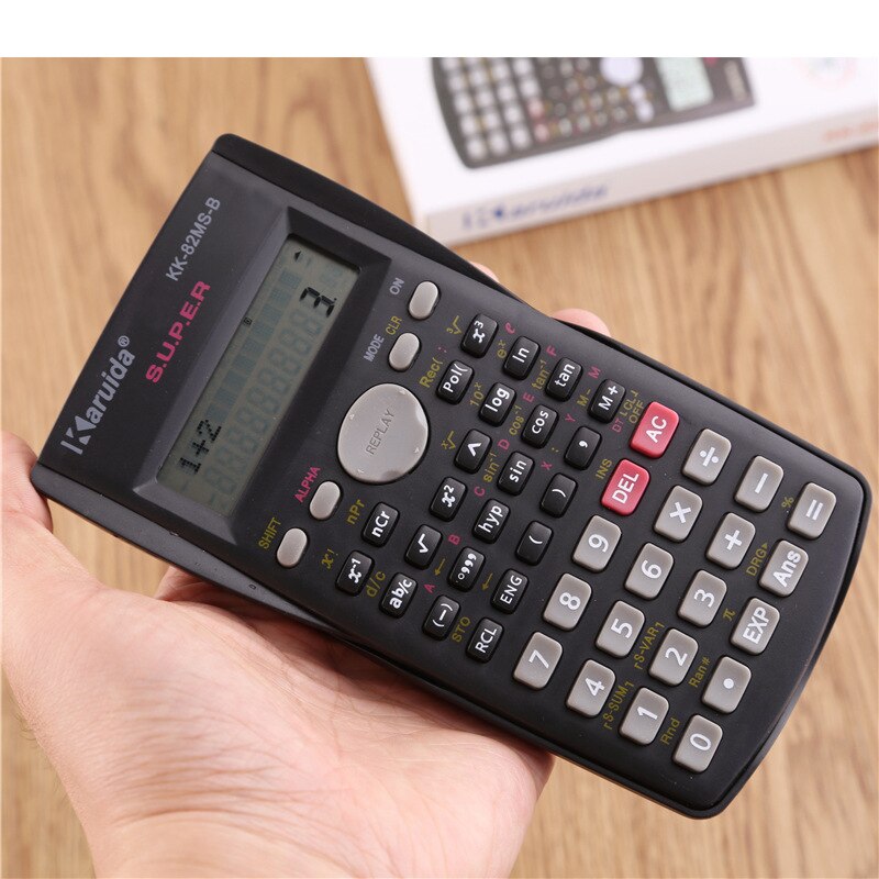 2-Line Engineering Scientific Calculator Function Calculator For Student and Teacher Batteries Included KK-82ms-D