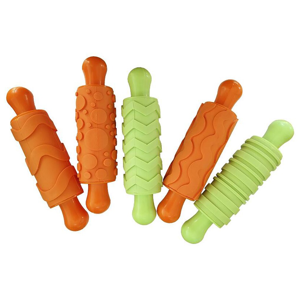 Stücke Gummi Kunst Tonne Teig Tonne bilden Rolle DIY Handgemachte Handwerk s Spielen Werkzeug rollen Modellierung Pädagogisches Spielzeug