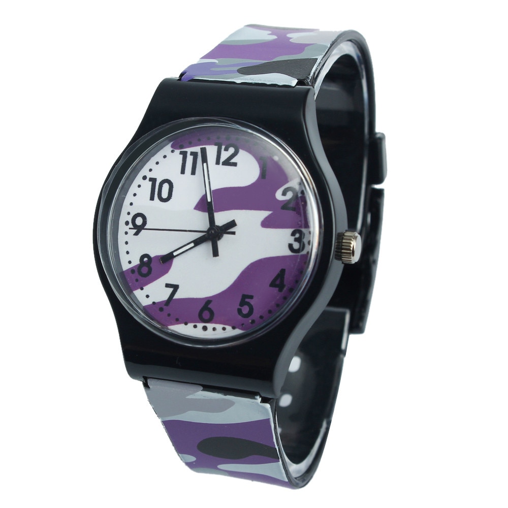 Kinderen Horloge Mode Camouflage Kinderen Horloge Quartz Horloge Meisjes Jongen Unisex Klok Reloj Deportivo * Een