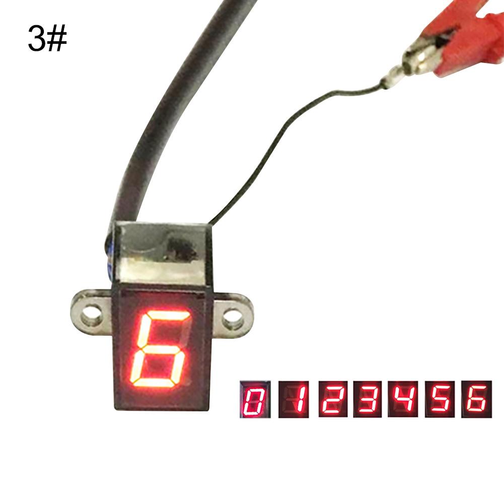 12V Universal Motorcycle Digital LED Gear Indicator Shift Levere Sensor Display: Red