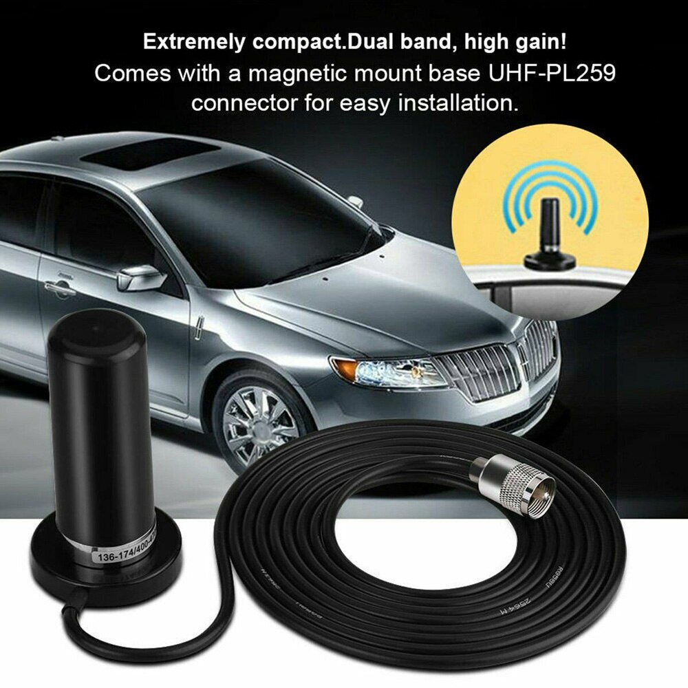 Dual Band 400-470Mhz&136-174MHZ Antenna For Car Mobile Radio UHF/VHF Antenna 50W Brand And