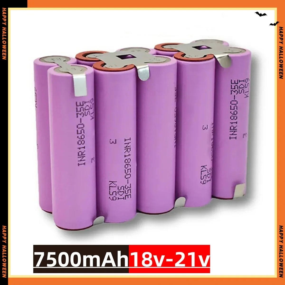 2S1P-6S2P 18650 35E 3500mAh 7000mAh 7.4V 12.6V 14.8V 18V 25.2V 29.6V pour Batteries de tournevis soudure 18650 batterie: Chocolat