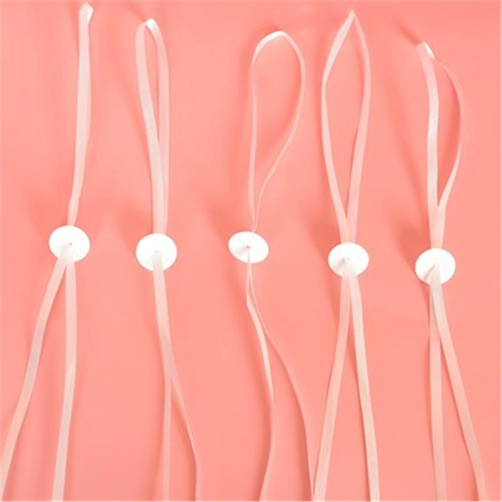 50 Ballon Caps Helium Met Polyband Witte Ballon Strap Met Quick Release Ballon Sluiting