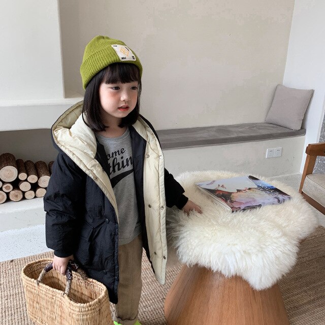 Toddler Girls Coats Winter Thicken Hooded Warm Down Jackets for Girl Kids Clothing Coats 2 3 4 5 6 Years Chilren Snow Wear