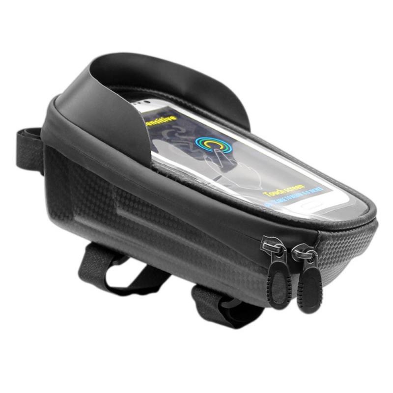 Bicycle Phone Bag PVC Hard Shell Waterproof Cycling Front Top Tube Bag 7.0 Inch Touch Screen Cycling Frame Bag Bike Accessories: Default Title