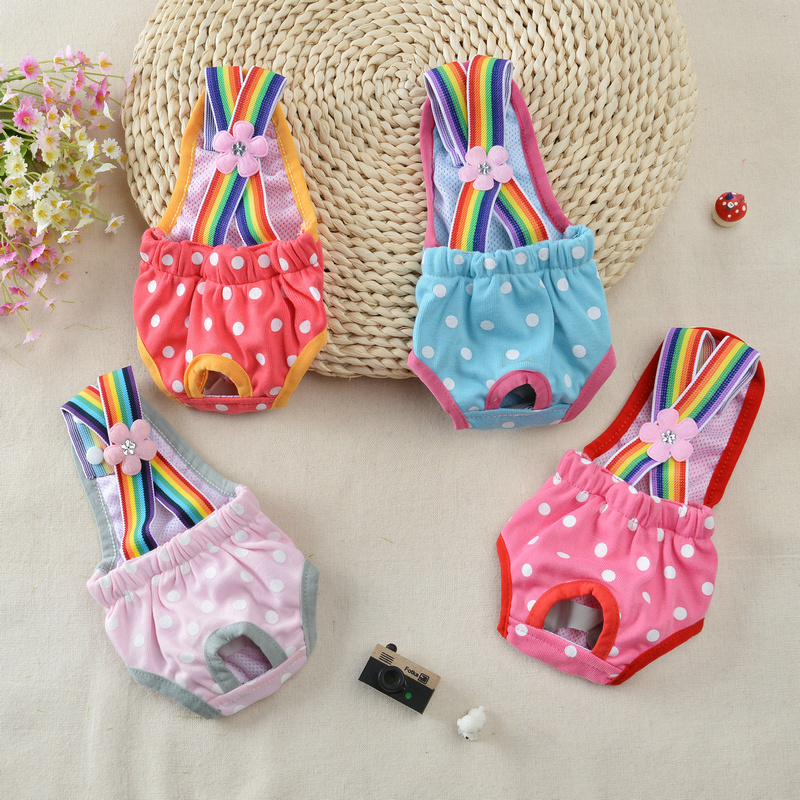 Punkt Denim Hund Weibliche kurze Hose Hosen für Kleine Mittelgroße Hunde Chihuahua Pinscher Physiologische Höschen mascotas Unterwäsche Zubehör