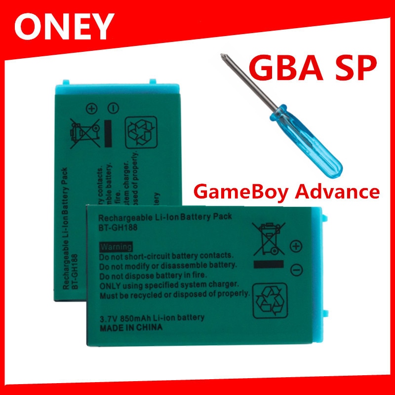 Oeny 850Mah Oplaadbare Lithium-Ion Batterij + Tool Pack Kit Voor Nintendo Gameboy Advance Gba Sp