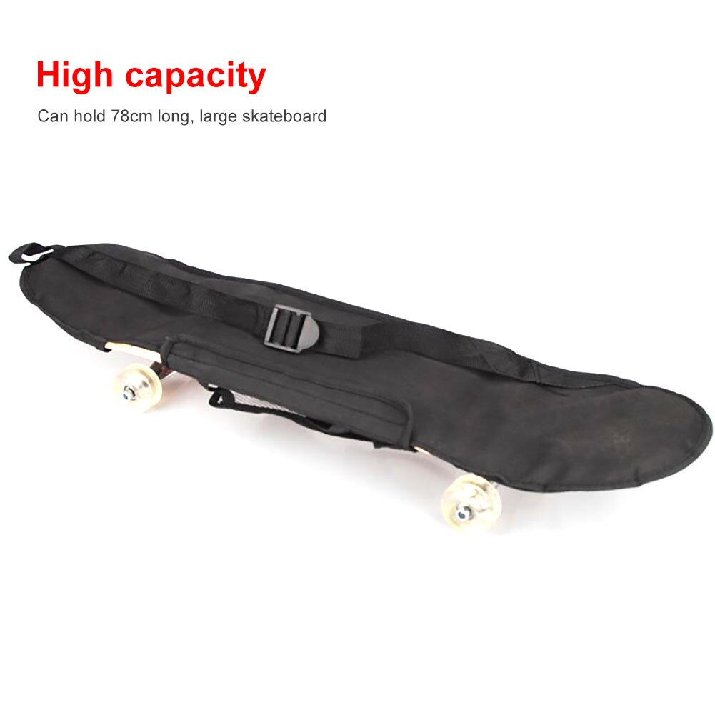 81x21cm Skateboard Shoulder Carrier Adjustable Strap With A Mesh Pouch Portable Skateboard Carry Bag