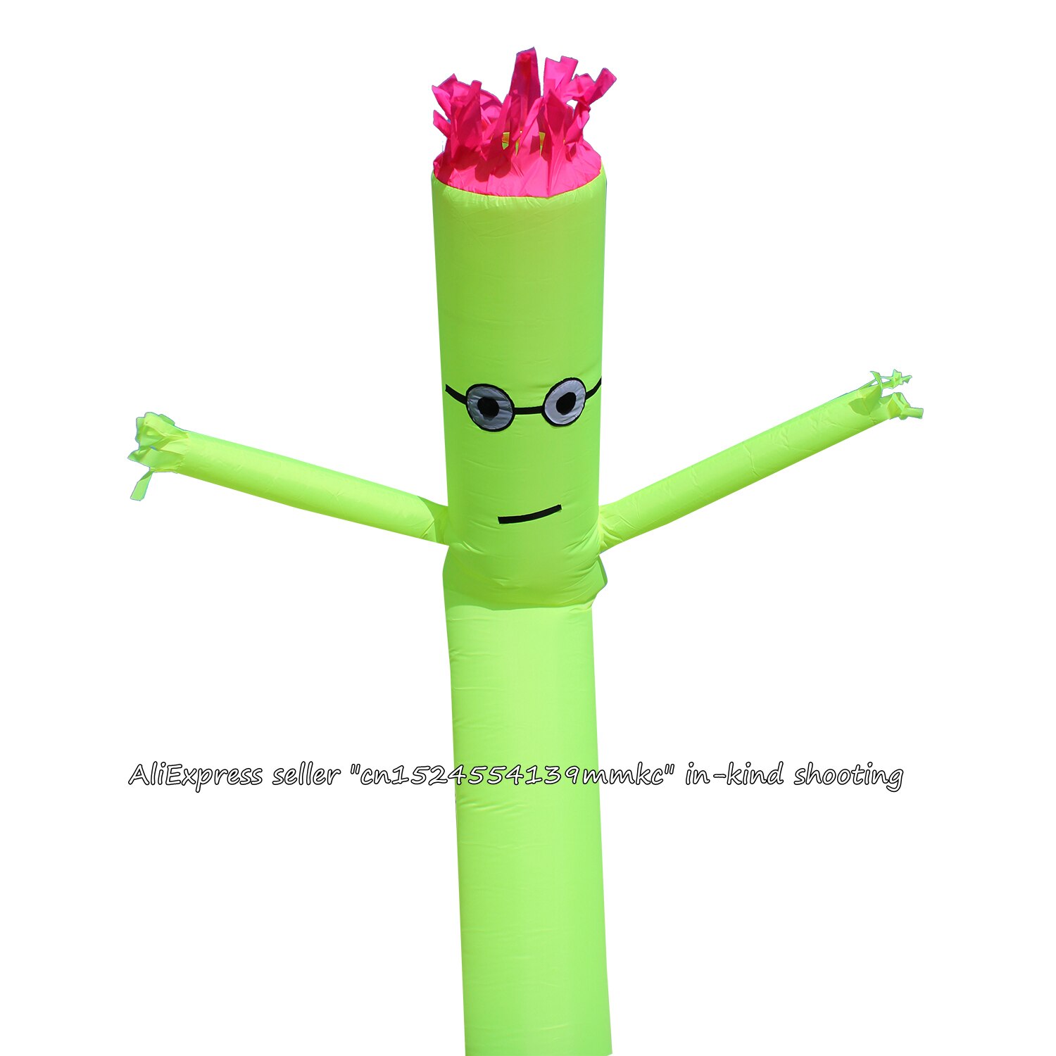 10FT 3M Air Dancer Sky Dancer Aufblasbare Rohr Puppet Wind Fliegen für 45CM Blowe (Fluoreszierende Gelb)