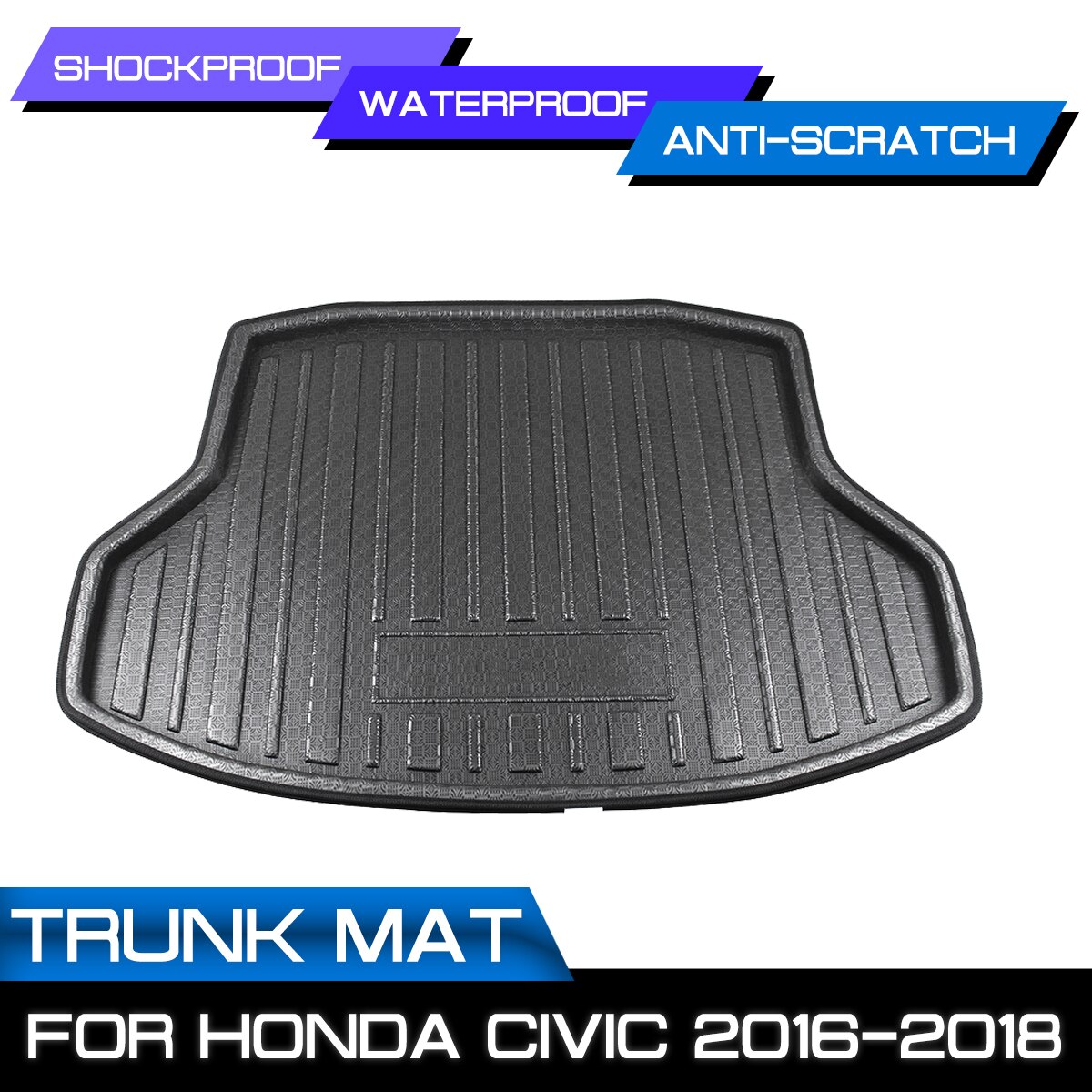 Auto Kofferbak Boot Mat Voor Honda Civic Waterdichte Vloer Matten Tapijt Anti Modder Lade Cargo Liner