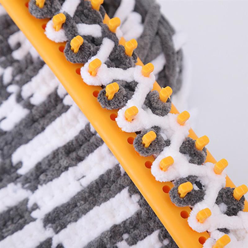 47cm DIY Knitting Knitting Machine Plastic Rectangle Hat Knitting Tool Hat Scarf Knitting Machine Crochet Sewing Weaving Tool