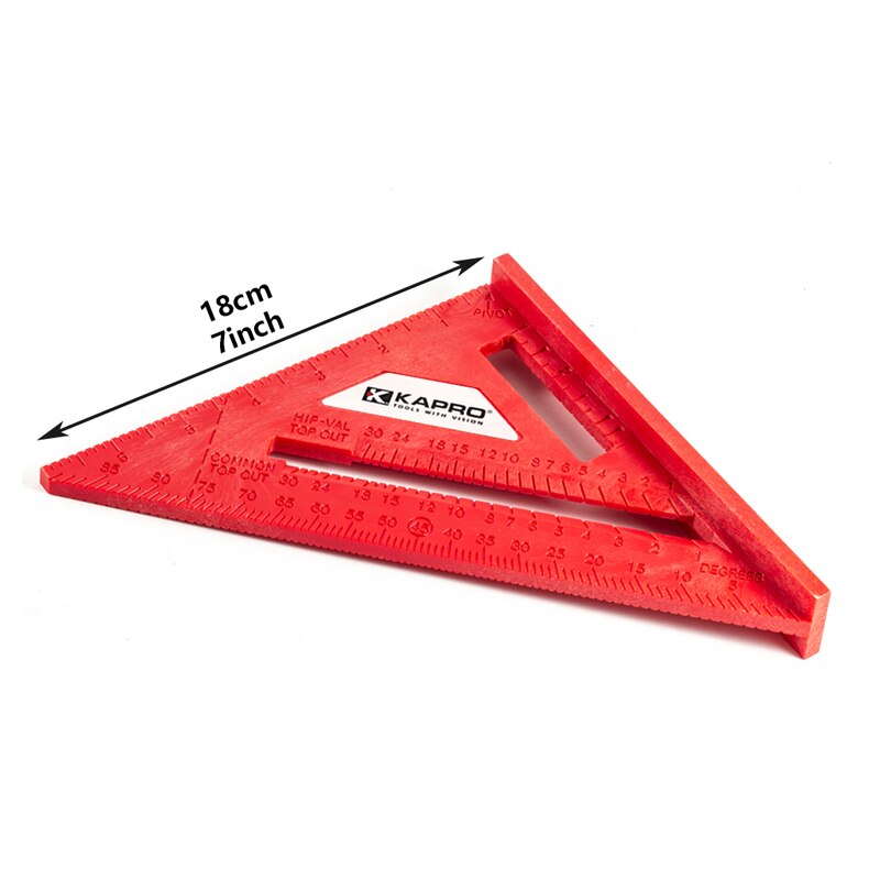 Kapro 7inch ABS Triangle Ruler Swanson Try Square Angle Ruler Metric Layout Gauge Woodworking Tools For Carpenter Joiner