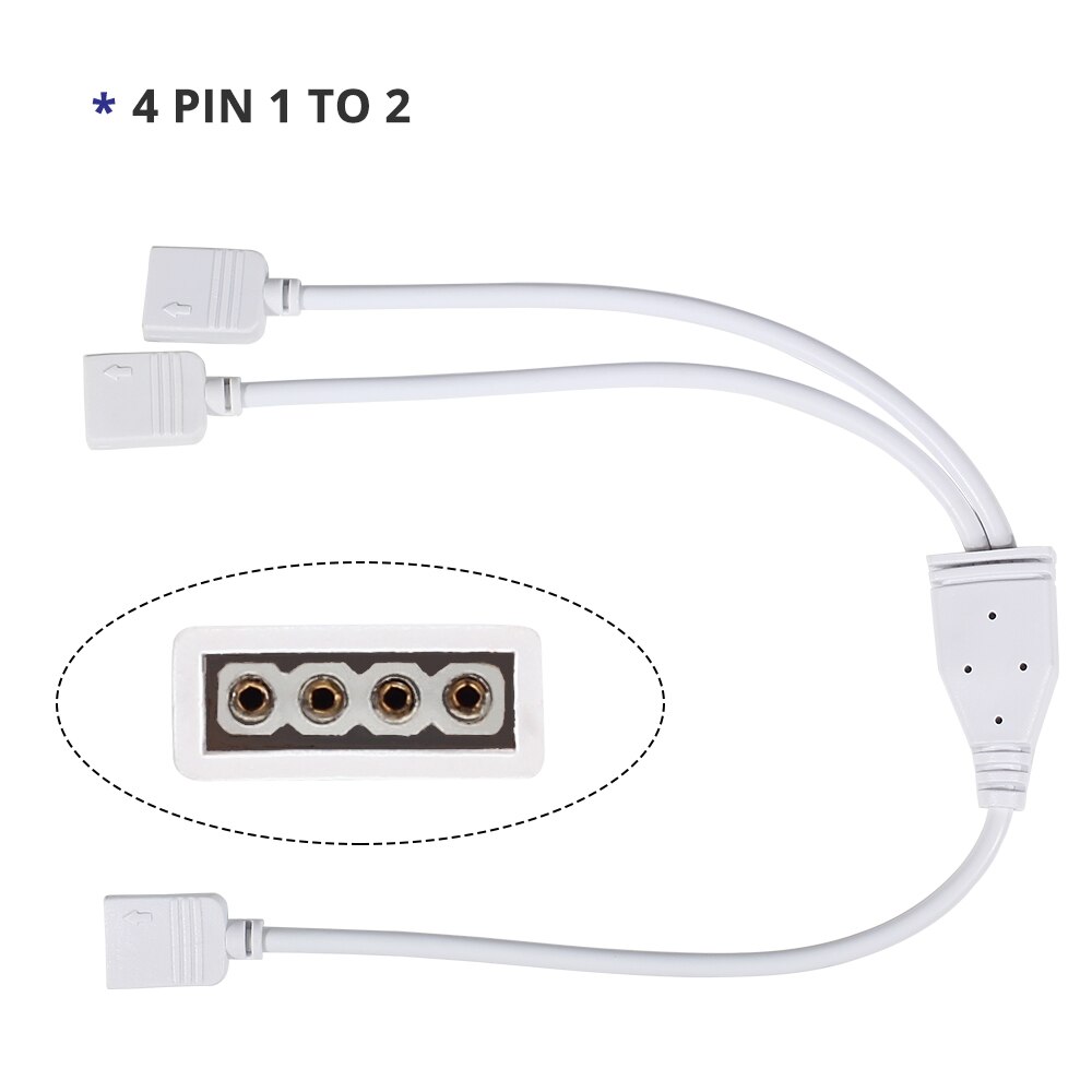 4 Pin 5 Pin Wire Connector 1 to 2 1 to 3 1 TO 10 Female to Female Splitter Connector Extension Cable for RGB RGBW/WW LED Strip