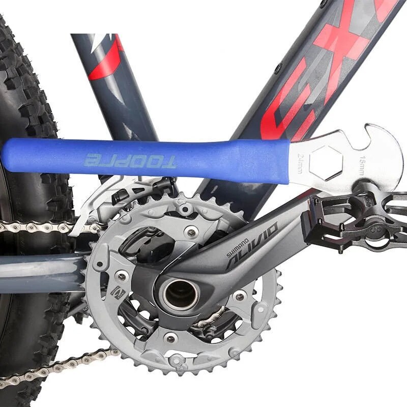 Chave de remoção de pedal de bicicleta de montanha, ferramentas de reparo de desmontagem de bicicleta, 15mm, ferramentas de desmontagem e instalação estendidas