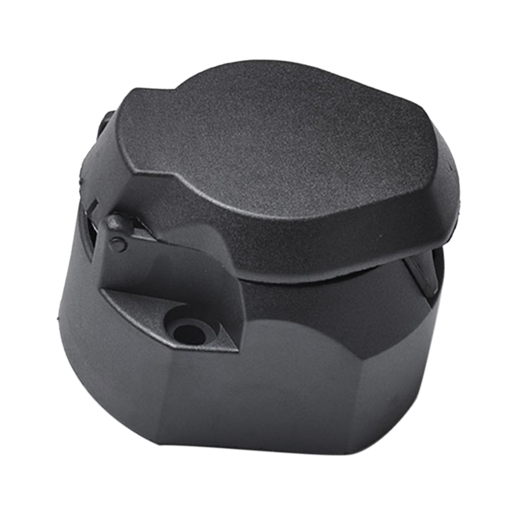 Round 7 Pin Female Socket Connector Dust Cap for Trailer RV Plastic Housing