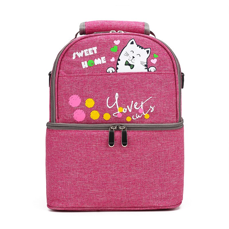 Luiertas Kleine Nummer Lichtgewicht Hand Rugzak Lunch Tas Moedermelk Moedermelk Opslag Versheid In: Large Size Pink