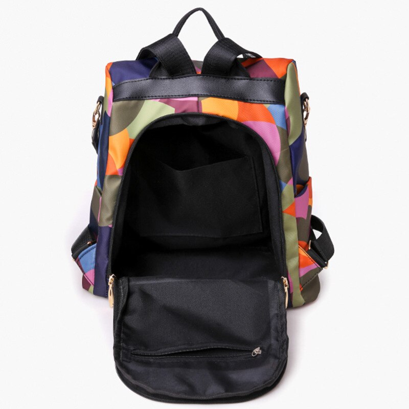 Women Backpack Colored Circles Anti-theft Women Backpacks Ladies Large Capacity Backpack