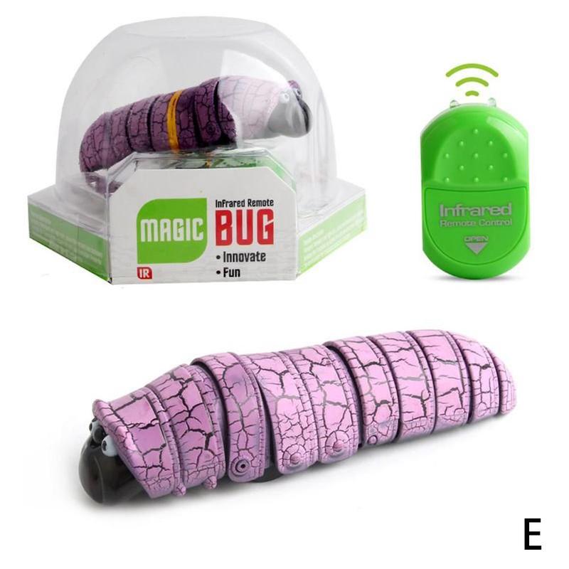 Oruga de insectos con Control remoto, juguete de plástico infrarrojo de simulación de animales para bromas, broma, juguetes difíciles para Halloween: E