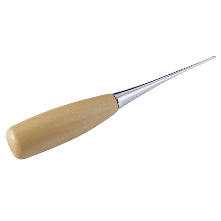 Juego de punzón de costura de cuero, herramientas de artesanía, punzón de costura, accesorios de reparación de calzado, cuero, 1 Juego: Gris claro