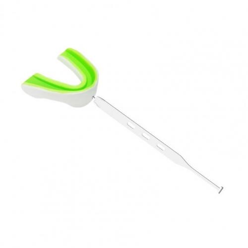 Guantoni da boxe respirazione libera boxe paramenti tutore senza odore protezione dei denti bretelle Sparring protezione della bocca per il calcio: White Green