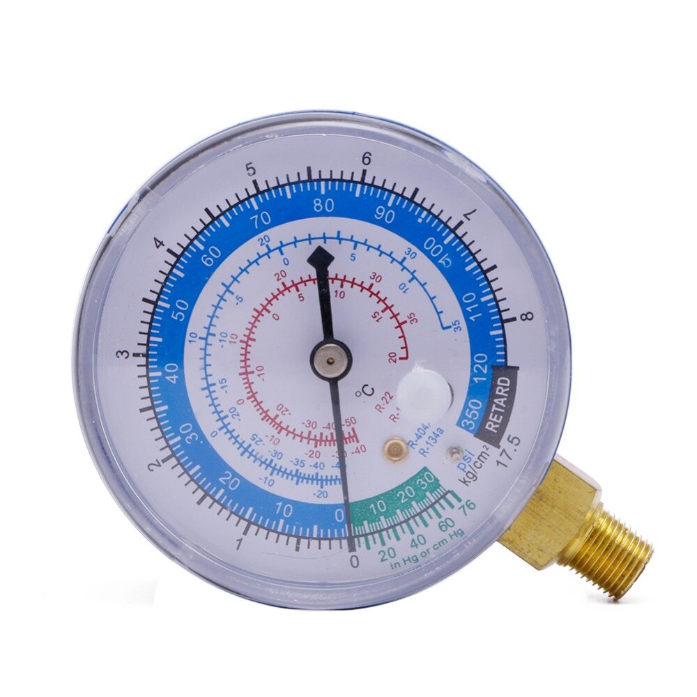 Air Conditioner R404 R134A R22 Refrigerant Low Pressure Gauge PSI KPA Blue
