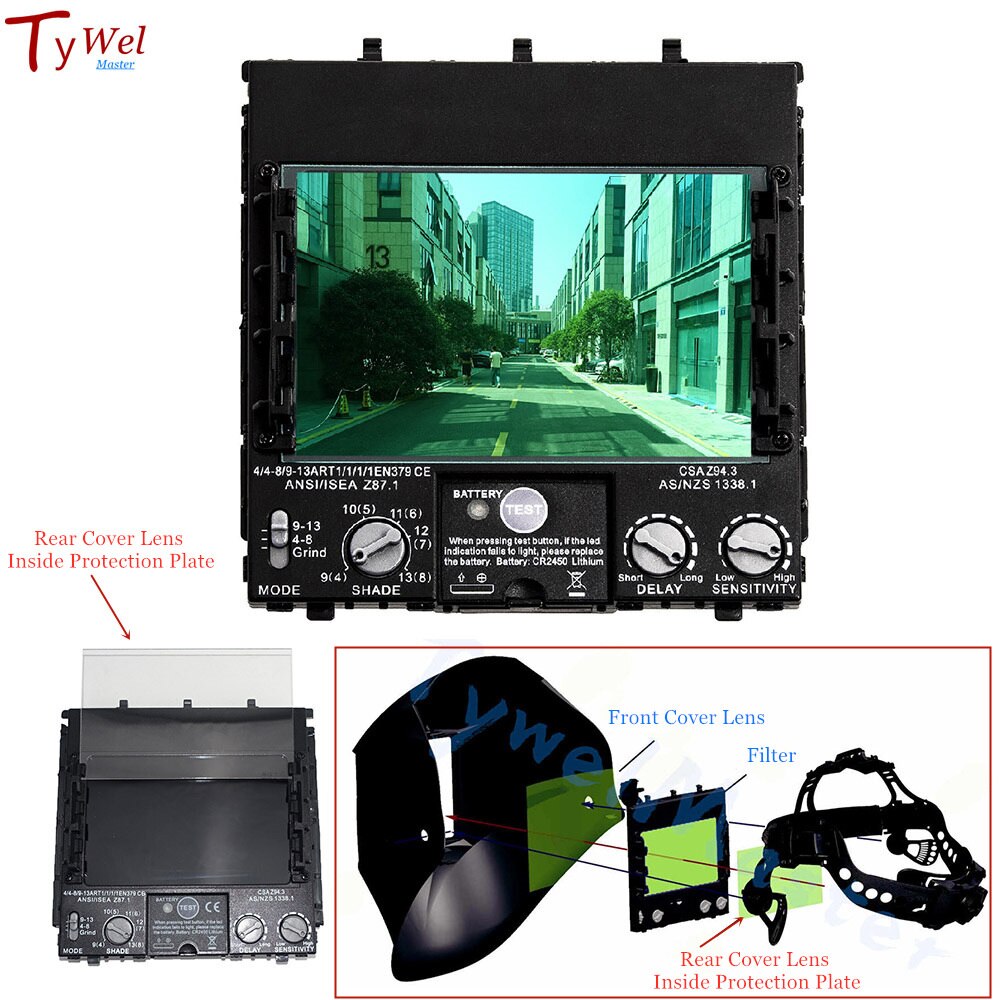 Lashelm Bescherming Lens Voorkant Real Cover Lens Van Solar Auto Lasfilters Masker