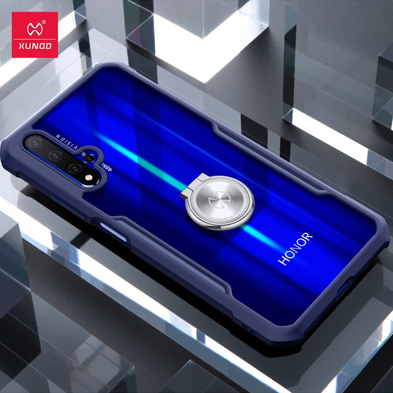 XUNDD Caso Antiurto Per Huawei Nova 5t di Caso Della Copertura Trasparente di Protezione Airbag Borsette Per Honor 20 20S 30 pro Plus 20Pro Caso: For Honor 20 / Blue With Ring / Just Case