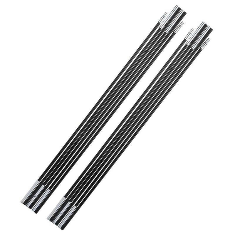 2Pcs Camping Tent Pole Folding Fiberglass Camping Tent Pole Bars Outdoor Sunshelter Support Rods Awning Frames Kit Fit: Default Title