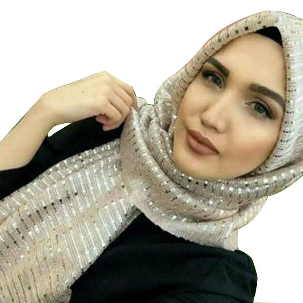 Jedwabny szalik cekinowy pałąk muzułmanie turban moda szalik góra wiosna jesień szale popularny styl malezja szyfon Hijabs
