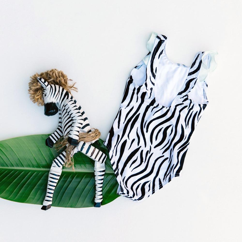 Een Stukken Badmode Meisjes Kinderen Badpak Zebra Kleur Maillot Zwemmen Baden Zwembad Benchwear Zwemmen Zomer Pakken