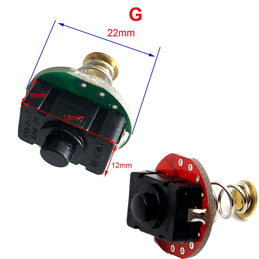 LED Taschenlampe drücken Taste Schalter AUF aus Elektrische Taschenlampe Schwanz Schalter T6 Q5 C8 501B 502 DIY reparatur Aktualisierung teil für LED Taschenlampe lampe: G