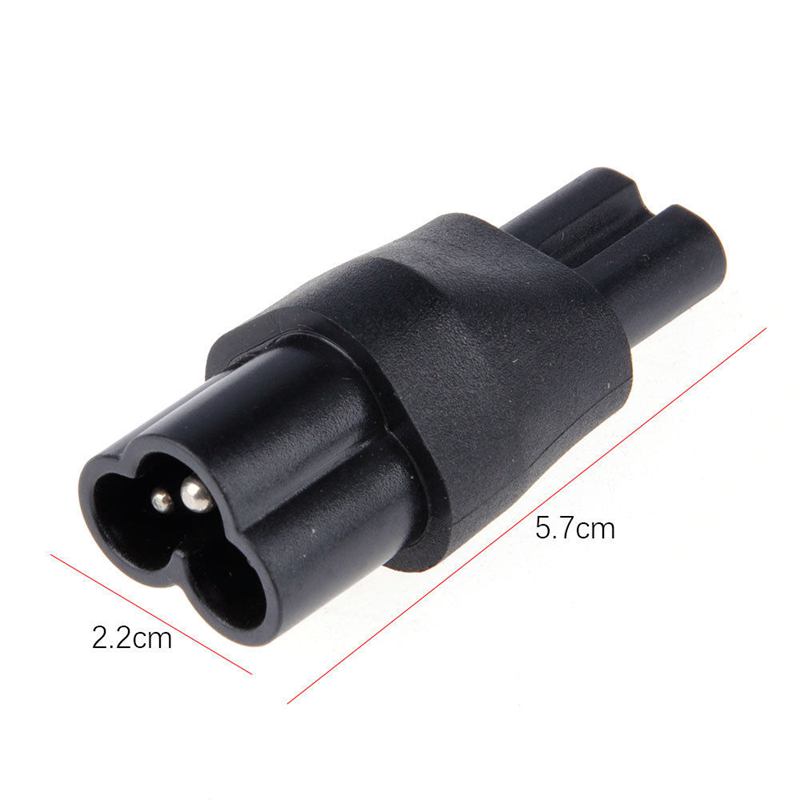 Iec 320 c6 to c7 ac adapter, velcon iec 3 polet han to 2 polet figur 8 hun strømforsyning, iec c7 to c6 ac konverter
