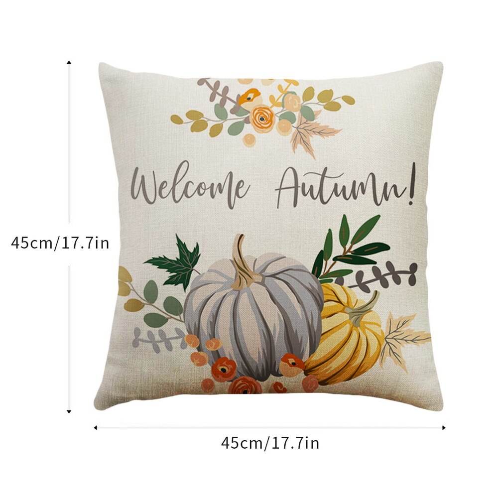 Kussensloop 45X45Cm Kussenhoes Kussensloop Voor Thuis Sofa Stoel Decoratieve Gelukkig Fall Thanksgiving Dag Thuis decoratie 1Pc: B