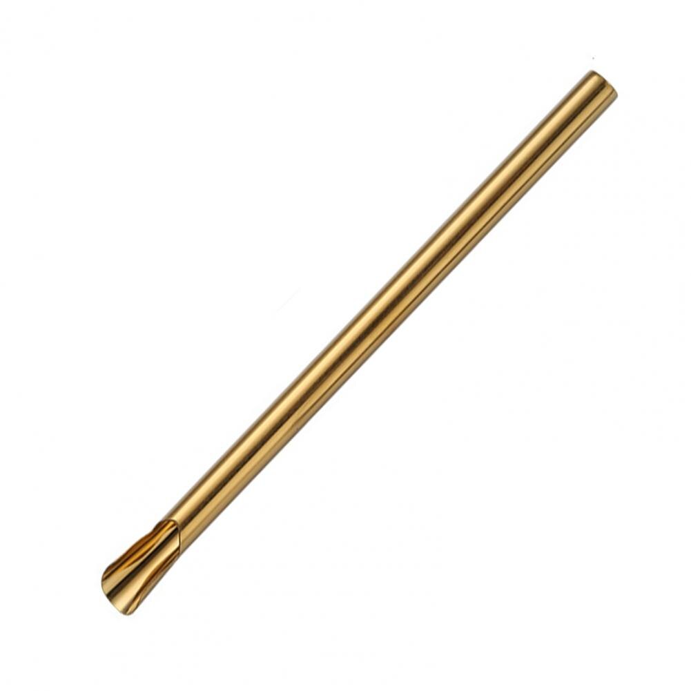 Drinking Straw Eco-friendly 2 in 1 Function Stainless Steel Colorful Drinking Straws for Home Party Supplies Bar Accessories: Golden