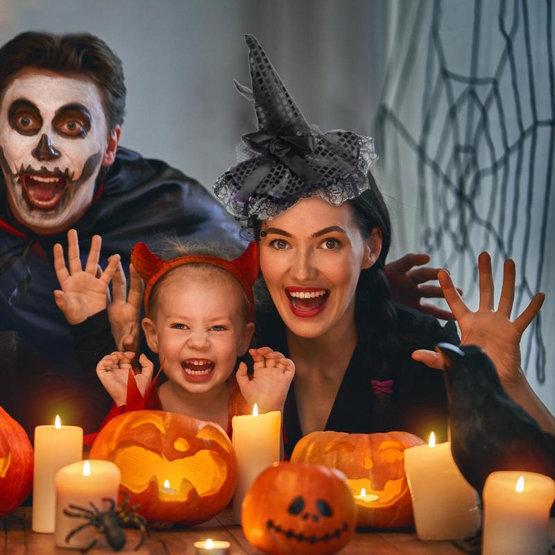 Halloween Witch Headband Sequins Lace Witch Headband Halloween Headbands Headwear Hair Hoop Costume Hat For Halloween