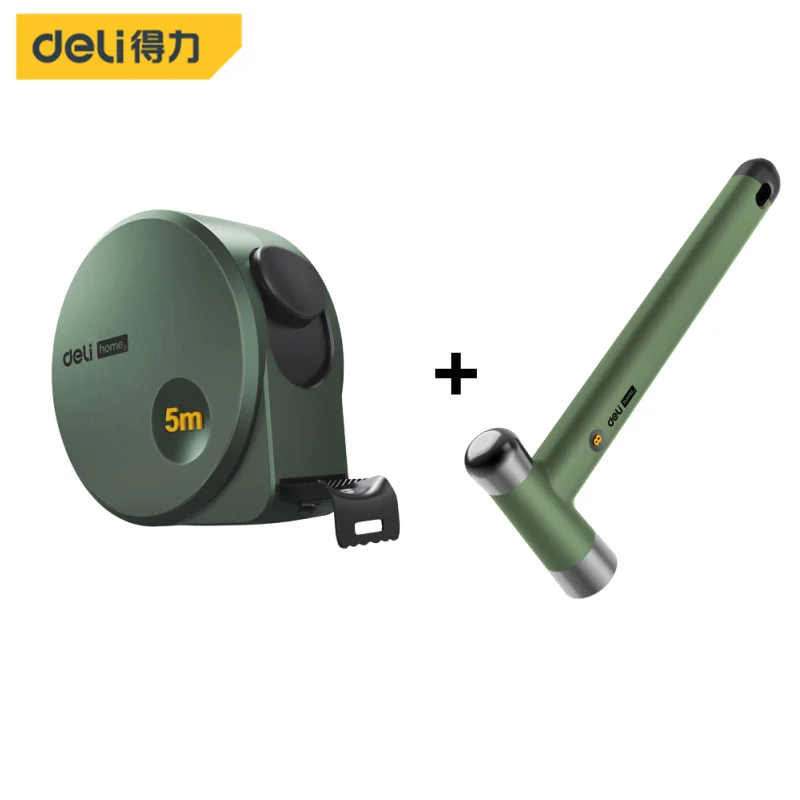 Deli Steel Tape Measure Combination Set 3/5M Retractable Digital Tape Measuring Kits for Home Woodworking Multitool