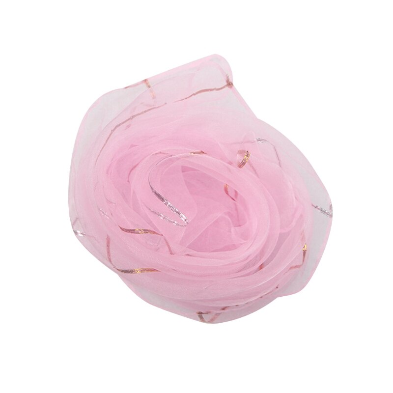 Pañuelos de baile de rendimiento de Kindergarten para niños, accesorios de pañuelo cuadrado para malabares de alambre dorado de Color caramelo brillante