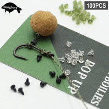 100 Stuks Karpervissen Haak Stopt Karper Rig Haak Stopers Rubber Kralen Sliding Hook Stop Voor Karpervissen Hair Rig visgerei Accessoires