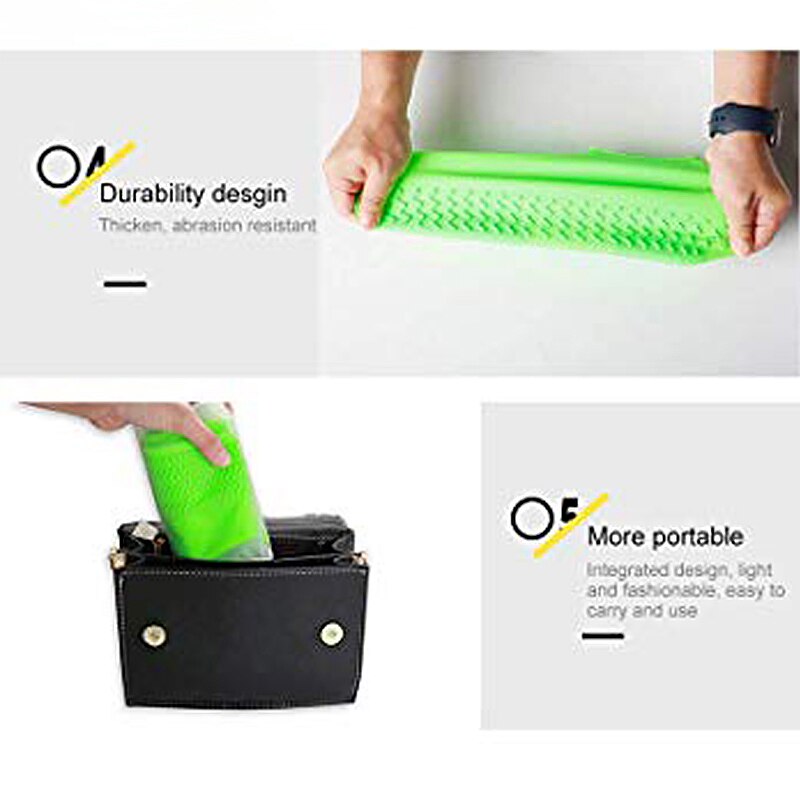Capa de sapato impermeável material de silicone unisex sapato cobre ao ar livre adequado para dias chuvosos fácil de transportar botas de chuva à prova dwaterproof água