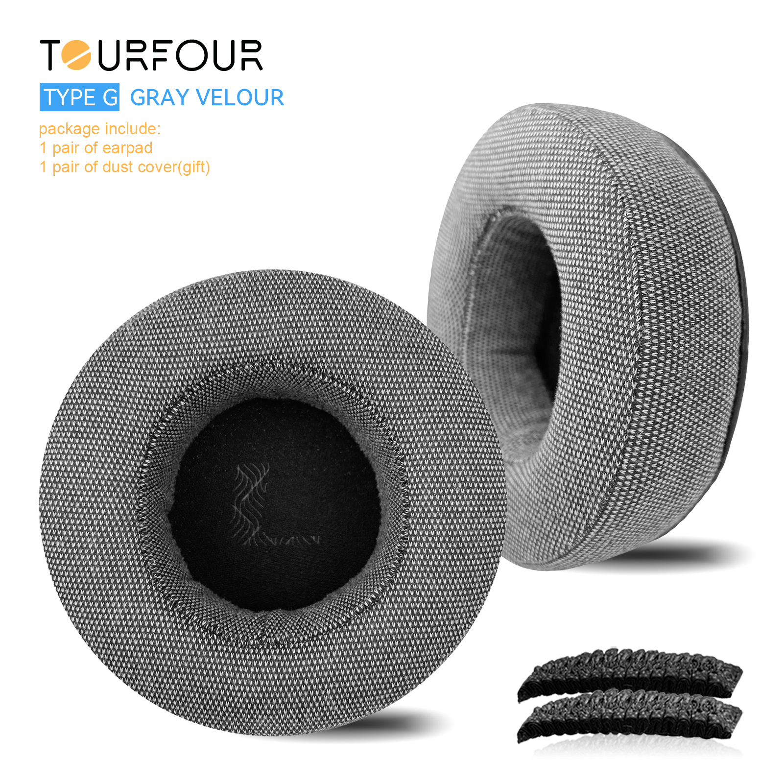 Zamienne Earpads TOURFOUR robić Fostex T20RP MK3,T40RP MK2,T50RP MK3 słuchawki poszewka na poduszkę nauszniki zestaw słuchawkowy: szary