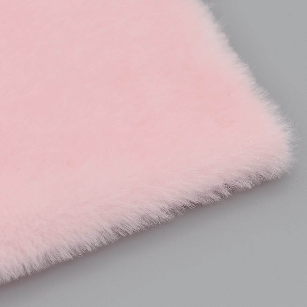 A4 21 x 29cm imiterad fuskpäls tyg för handväskor rosetter gör-det-själv sy kläder heminredningstillbehör: Ljusrosa