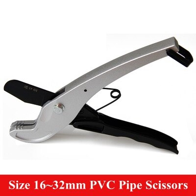 PVC Pipe Cutter 16~40mm Aluminum Alloy Body Ratchet Scissors Steel Blade Up for Cutting Tube PVC/PPR Hose Cutting Hand Tools: 16-32mm scissors