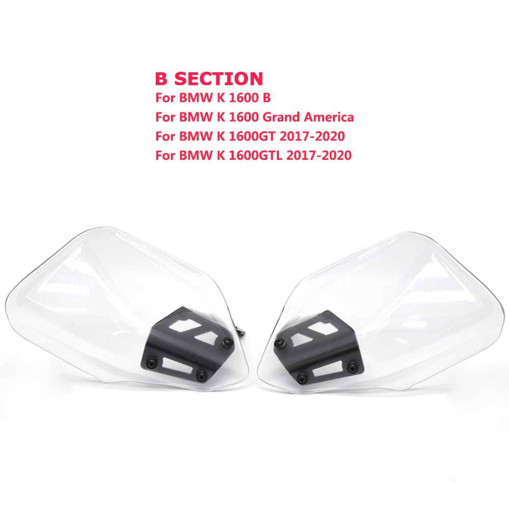 Garde-mains de moto, pour BMW K1600GT K1600GTL K1600B K1600 GT GTL, protection des mains, pare-brise: B Section Clean