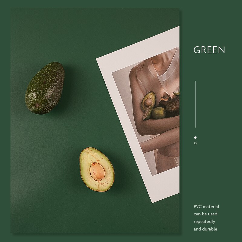 Fondos de PVC para fotografía, tablero Morandi de Color sólido, Fondo de foto, productos, comida, juguete, cosméticos para sesión de fotos: Dark green