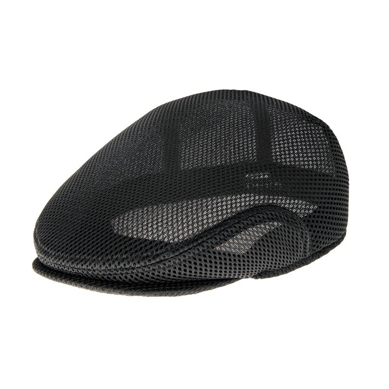 BOTVELA Summer Bunnet Newsboy Cap Men Paddy Dai Cheese-cutter Hats Women Mesh Ivy Flat Caps Net Driving Cabbies Boina 011: black / 57 cm
