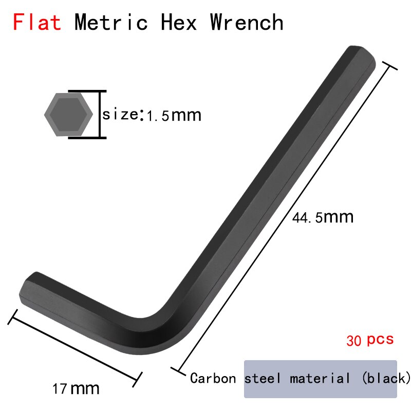 S2 Allen Key L Type Extended Hexagon Wrench Single Hexagon Socket Screwdriver Set 1.5/4/5/6/8/17mm: Grey