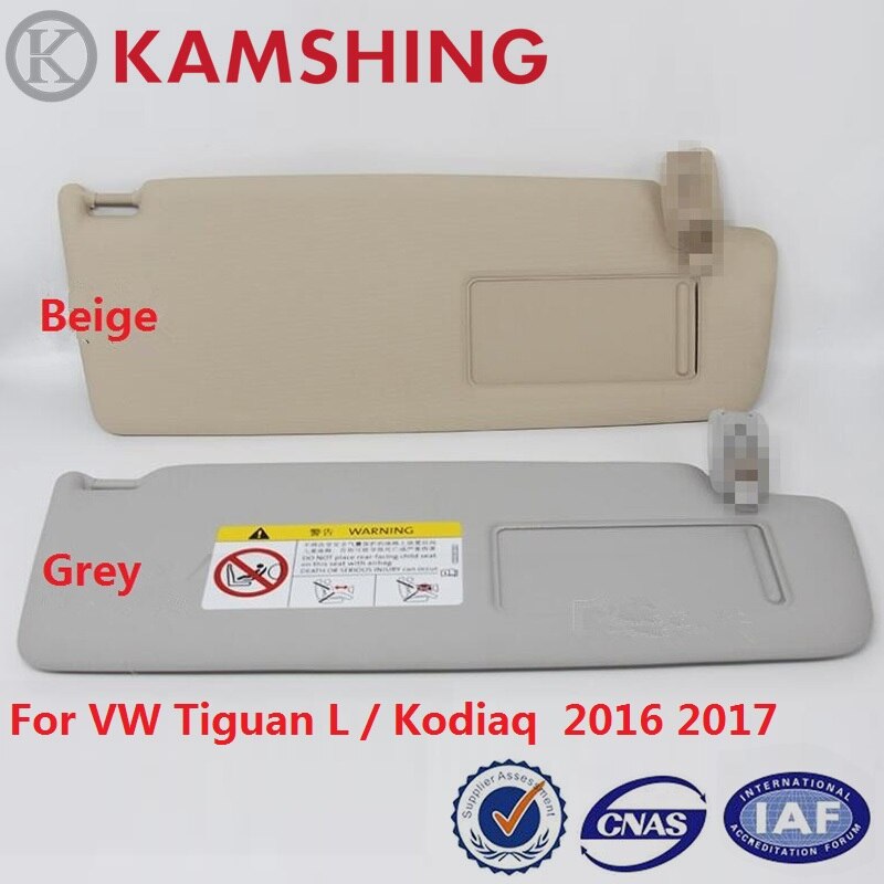 Capqx Voor Vw Tiguan L / Kodiaq Auto-interieur Zonneklep Zonneklep Front Zonnescherm Zonnescherm Antidazzle Shield met Spiegel
