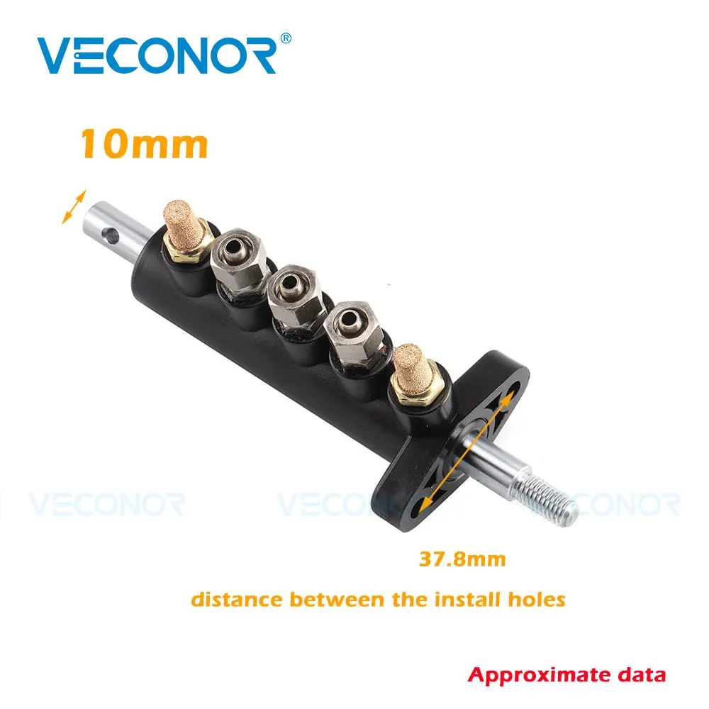 Luchtregelklep met vijf standen voor bandenwisselmachine, cilinderbedieningsklep, schakelaar, reserveonderdelen voor bandenwisselmachines, 8 mm: Rood