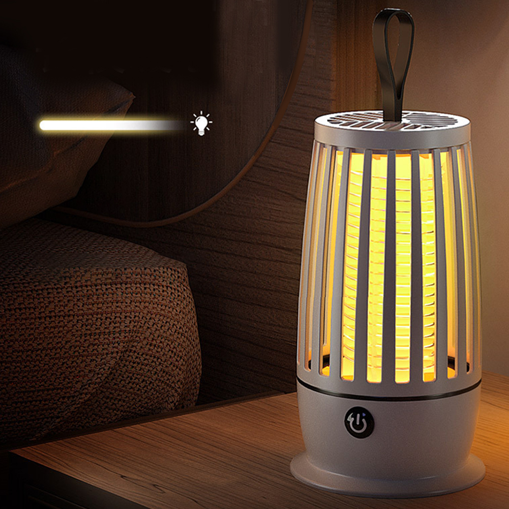 Muggenmoordenaar Lamp USB oplaadbare elektrische vliegenval met nachtlampje Elektrische bugzapper voor binnen voor achtertuinterras Camping
