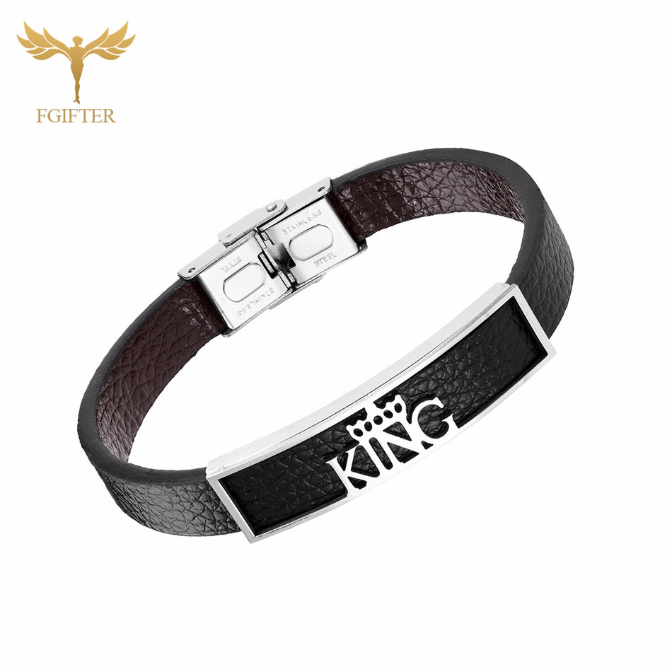 Cool Man Bracelet Jewelry King Bracelet Stainless Steel Accessories Adjustable Multilayer Leather Jewelry Armband